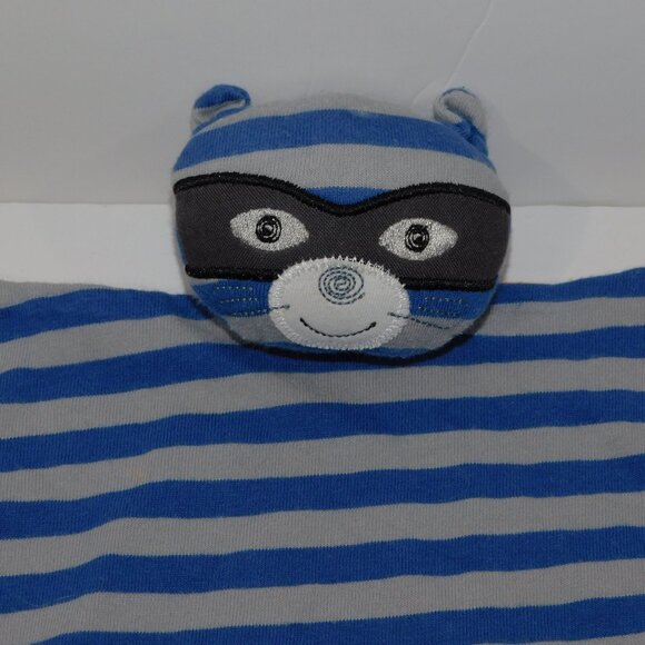 Apple Park Organic Farm Buddies Blue Gray Orange Raccoon Security Blanket Baby - Picture 2 of 5